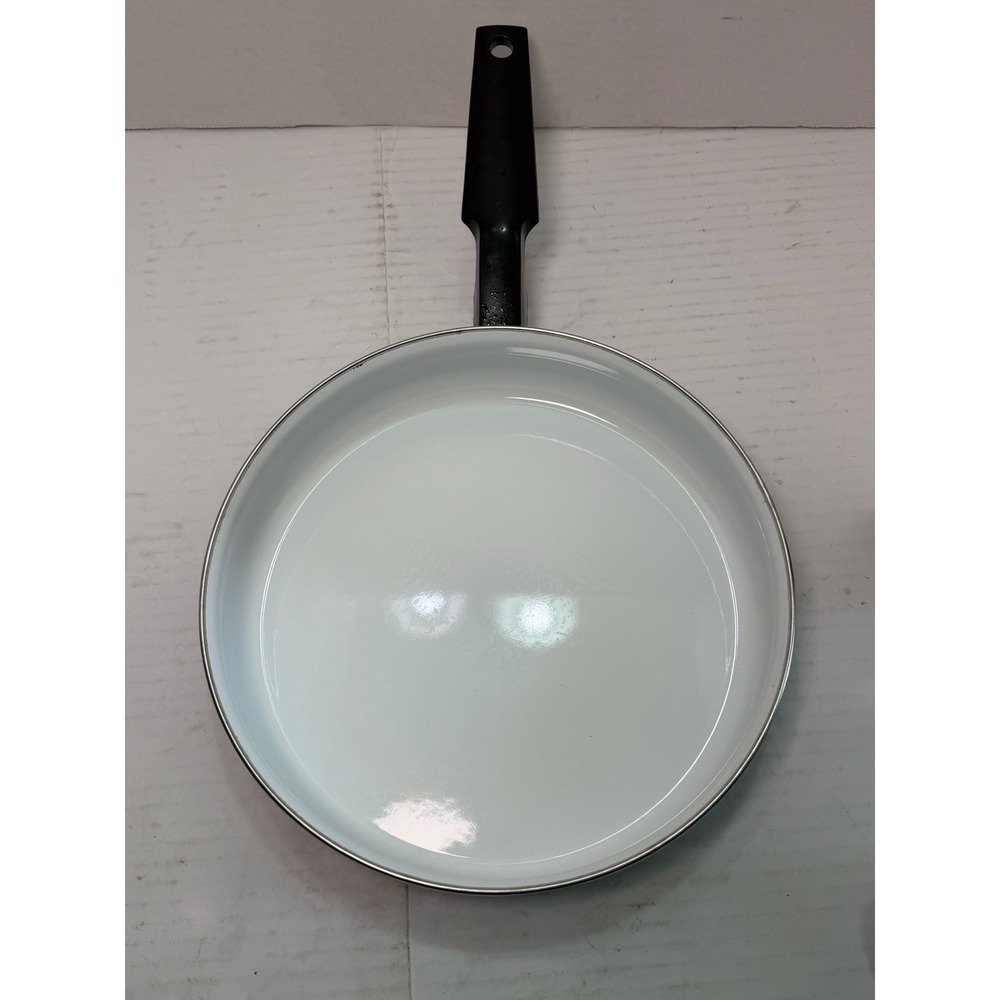Vintage Scandia by West Bend 10" Enamel Fry Pan Skillet Brown USA 2278/905